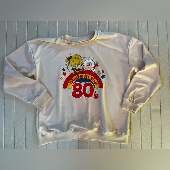 Rainbow Brite Women's Made In the 80s Sweatshirt Size Medium Crew Neck VTG STYLE - Picture 1 of 5
